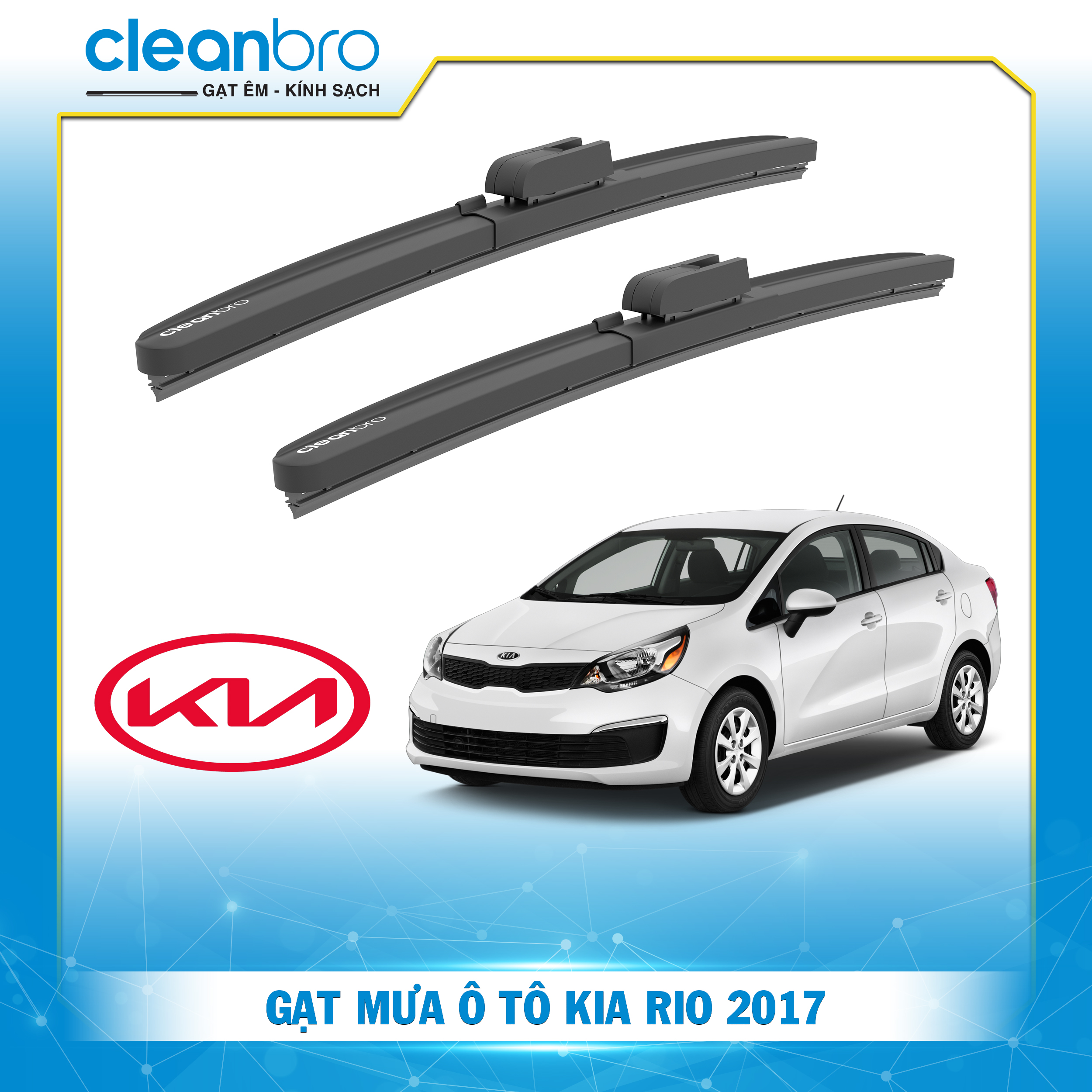 Gạt mưa ô tô hiệu ứng lá sen Kia Rio [2017+]